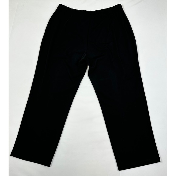 Susan Graver Liquid Knit Black Wide Leg Pull On Pants Womens XLP Petite Plus - Picture 3 of 8